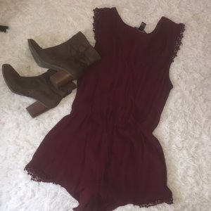 Maroon Romper